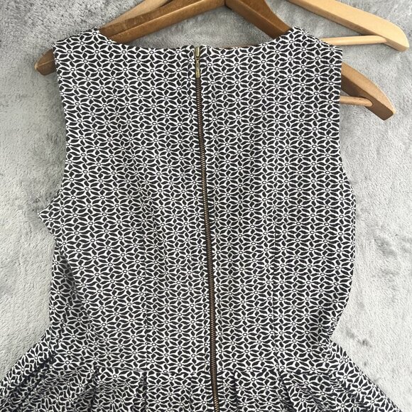 Closet Dress Womens 12 Sleeveless Fit Flare London Geometric Zip Knee Length - Picture 10 of 11
